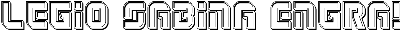Legio Sabina Engraved Regular font