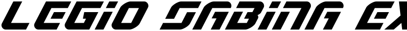 Legio Sabina Expanded Italic Expanded Italic font