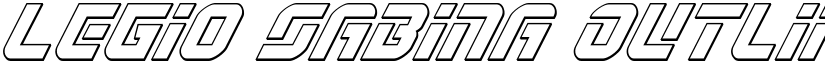 Legio Sabina Outline Italic Outline Italic font