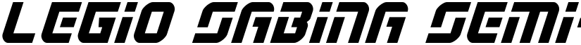 Legio Sabina Semi-Italic Semi-Italic font