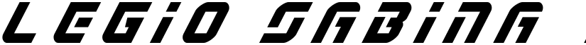 Legio Sabina Title Italic Italic font