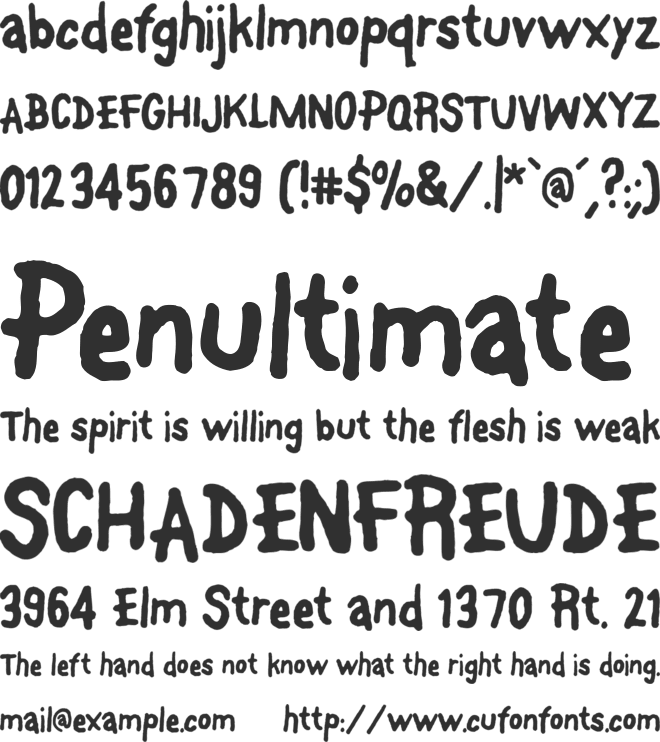 Font On A Stick font preview