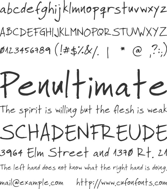 Faraco Hand font preview