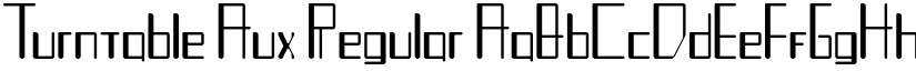 Turntable Aux Regular font