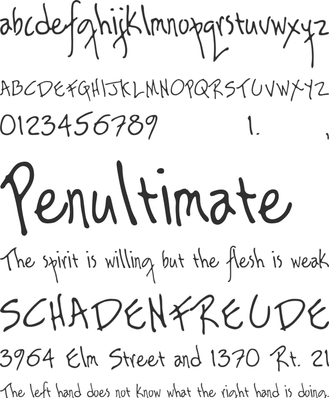 Ragamuffin font preview