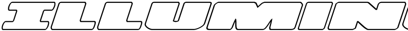 Illumino Outline Italic Outline Italic font