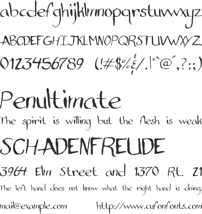 Standard Nib Handwritten font preview