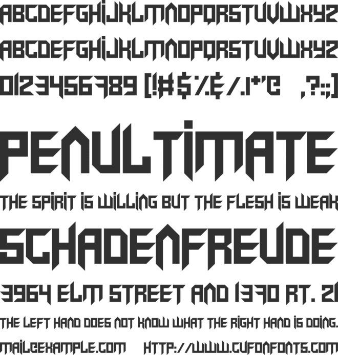 Virtual Rave font preview