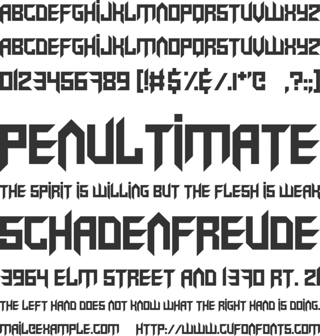Virtual Rave font preview