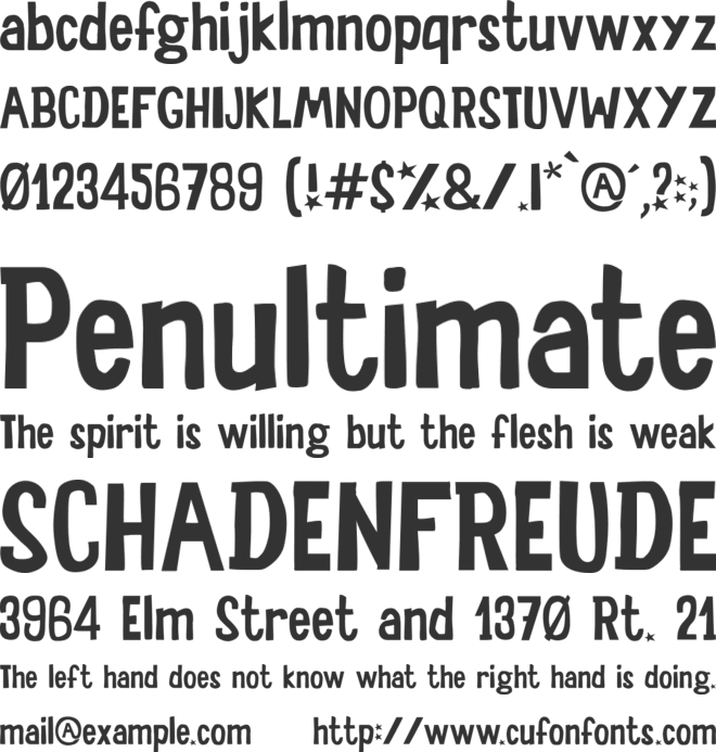 Sala de Fiestas font preview