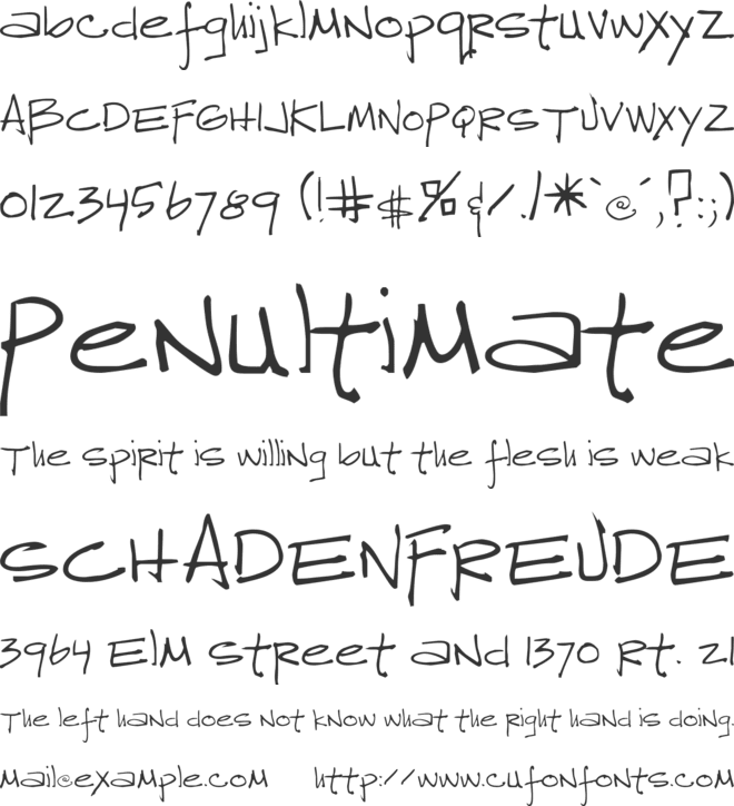 Reprobate font preview