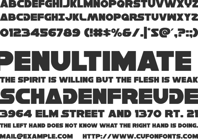Han Solo font preview