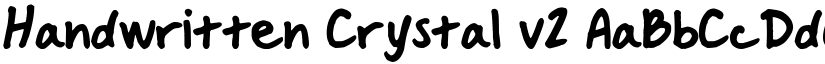 Handwritten Crystal v2 font