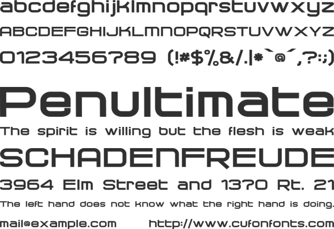 Chronosfer Demo font preview