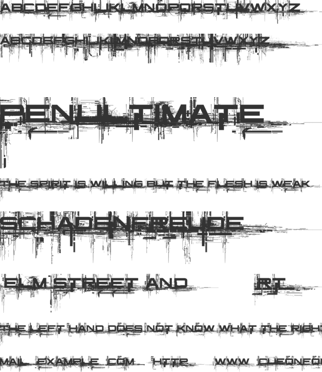 Infinium Guardian Caps font preview