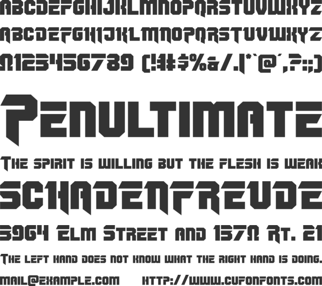 OmegaForce font preview