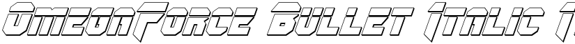 OmegaForce Bullet Italic Italic font