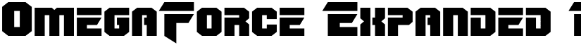 OmegaForce Expanded Expanded font