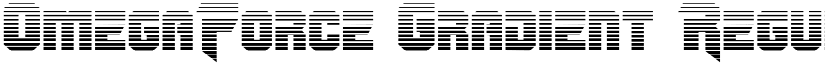 OmegaForce Gradient Regular font