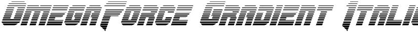 OmegaForce Gradient Italic Italic font