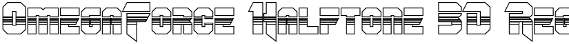 OmegaForce Halftone 3D Regular font