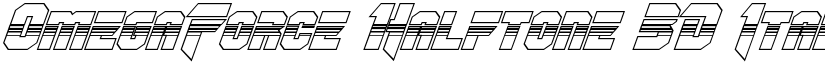 OmegaForce Halftone 3D Italic Italic font