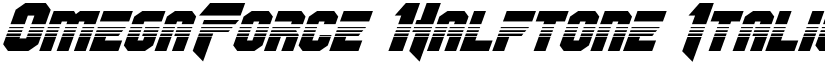 OmegaForce Halftone Italic Italic font