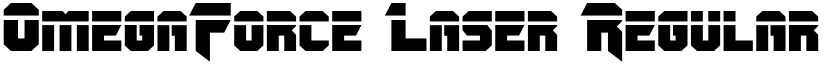 OmegaForce Laser Regular font
