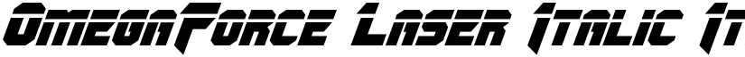 OmegaForce Laser Italic Italic font