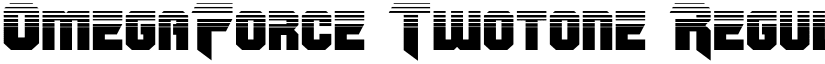 OmegaForce Twotone Regular font
