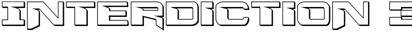 Interdiction 3D Regular font