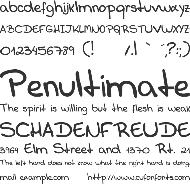 Callani font preview