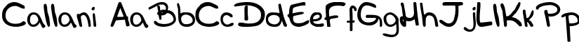 Callani font