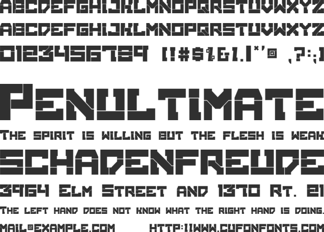 BrokenMachine font preview