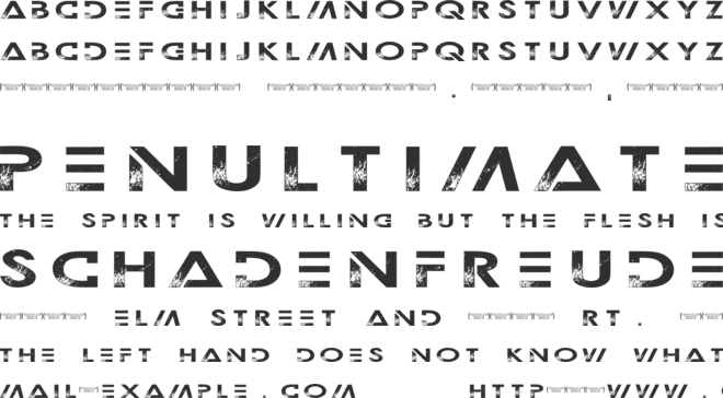 Outerspace Militia font preview
