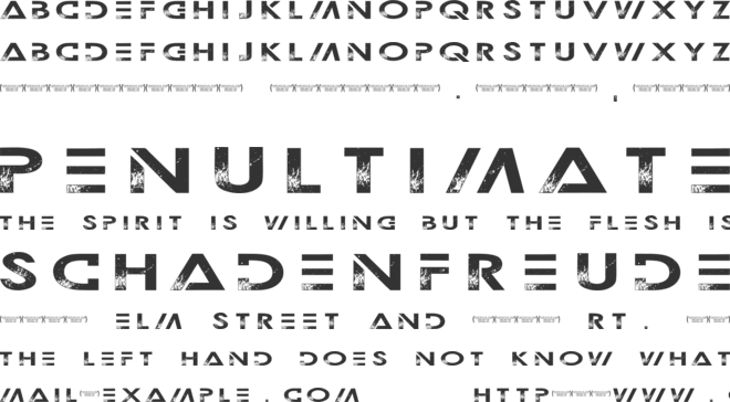 Outerspace Militia font preview
