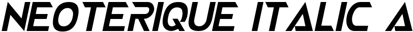 NEOTERIQUE Italic font