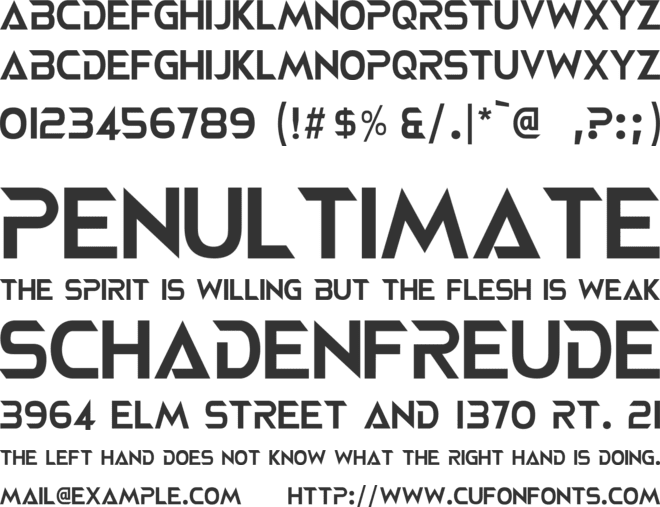 NEOTERIQUE font preview