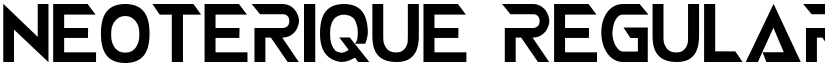 NEOTERIQUE Regular font