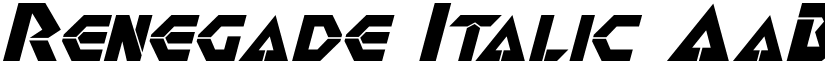 Renegade Italic font