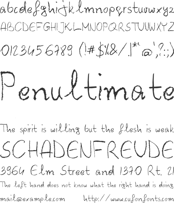 Barbarjowe Pisanie font preview
