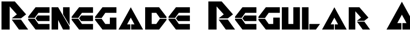 Renegade Regular font