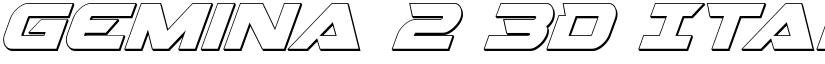 Gemina 2 3D Italic Italic font