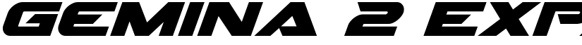 Gemina 2 Expanded Italic Expanded Italic font