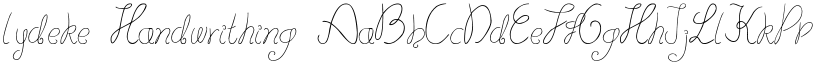 lydeke Handwrithing font