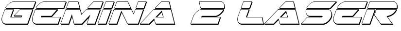 Gemina 2 Laser 3D Italic Italic font