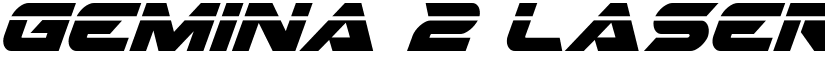 Gemina 2 Laser Italic Italic font