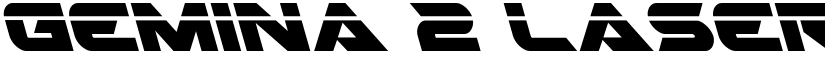 Gemina 2 Laser Leftalic Italic font