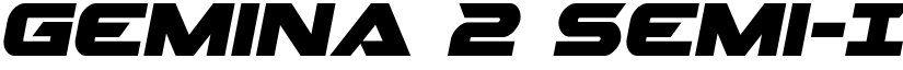 Gemina 2 Semi-Italic Semi-Italic font