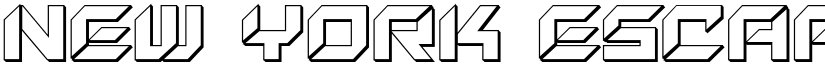 New York Escape 3D Regular font